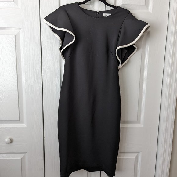 Calvin Klein Dresses & Skirts - Flutter Sleeve Calvin Klein Dress, Size 8